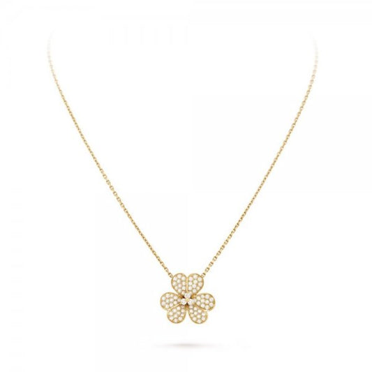 [Perla Lux]FLOWER DIAMOND NECKLACE