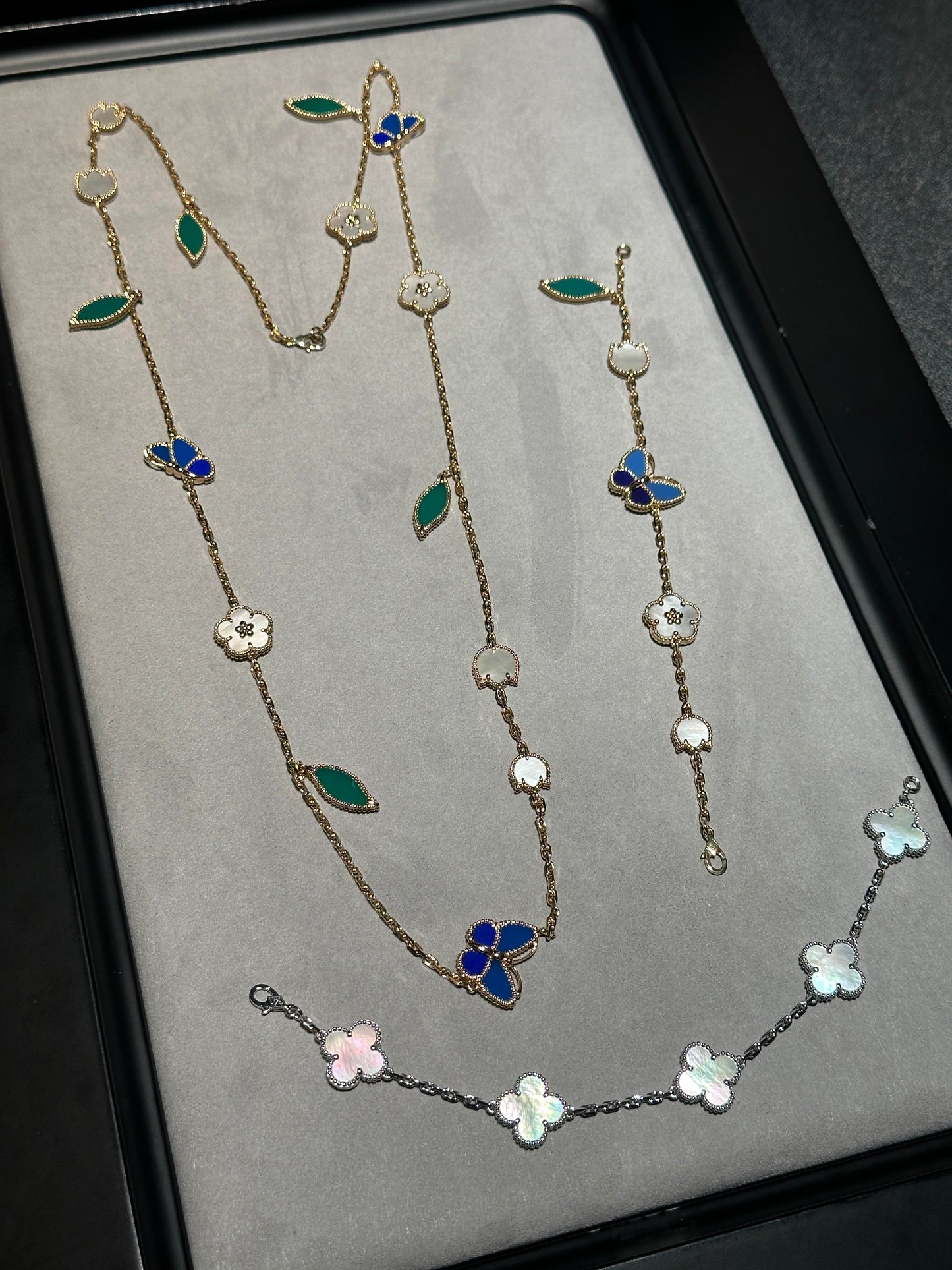 [Perla Lux] 26 NEW CLOVER 15 MOTIFS LUCKY NECKLACE