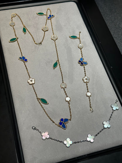 [Perla Lux] 26 NEW CLOVER 15 MOTIFS LUCKY NECKLACE