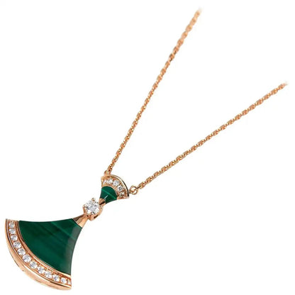[Perla Lux]DREAM NECKLACE MALACHITE DIAMOND