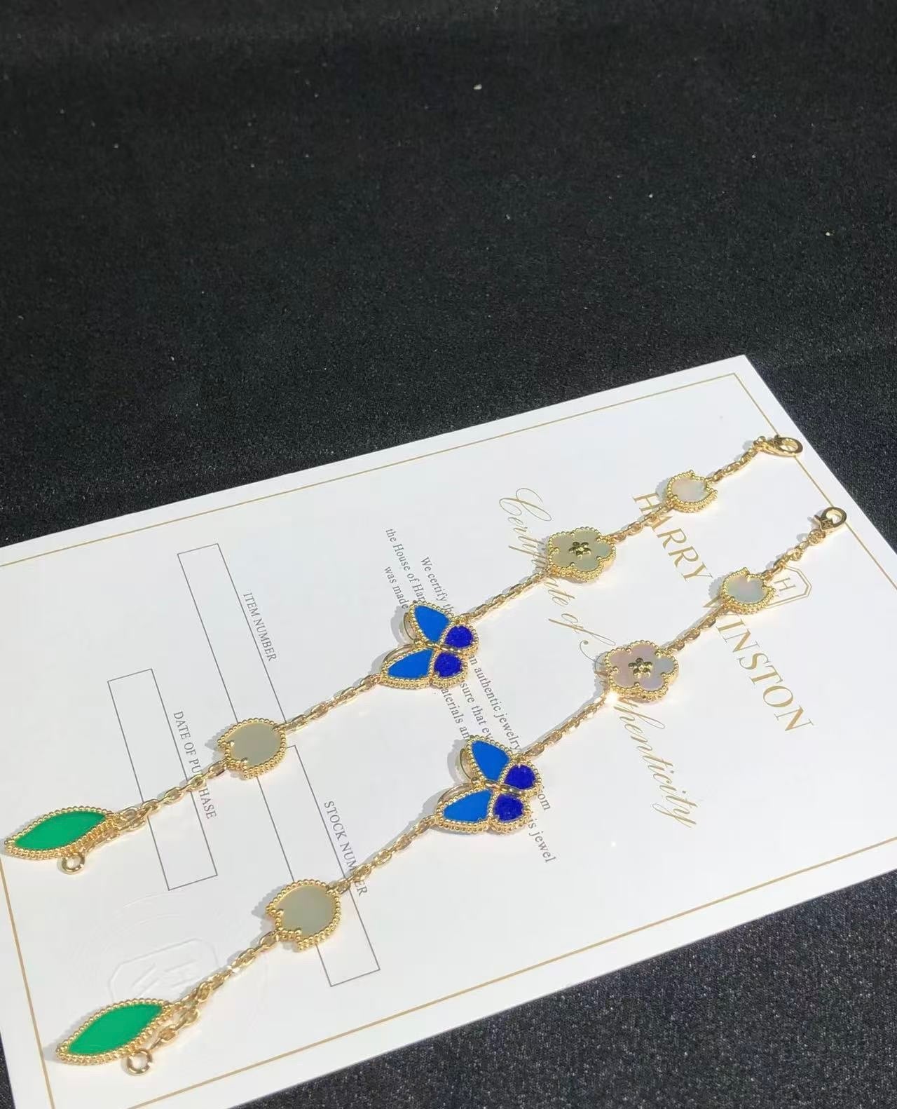 [Perla Lux]LUCKY SPRING BUTTERFLY 5 MOTIF BRACELET