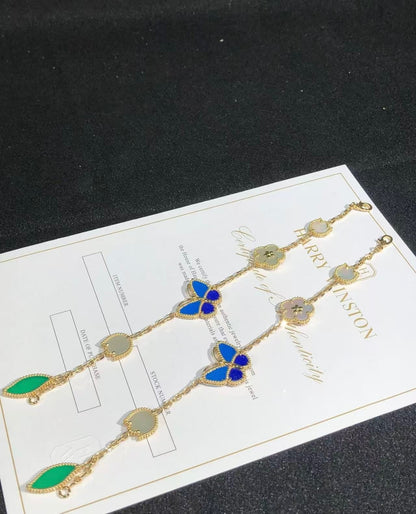 [Perla Lux]LUCKY SPRING BUTTERFLY 5 MOTIF BRACELET