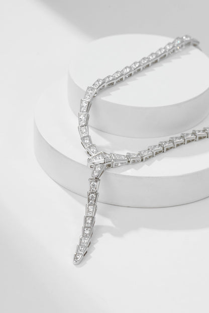 [Perla Lux]SERPENTI NECKLACE SILVER DIAMOND