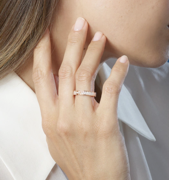 [Perla Lux]ALLIANCE LIENS VIDENCE PAVED DIAMOND 4MM RING