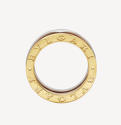 [Perla Lux]ZERO 1 THREE-BAND ROSE WHITE AND YELLOW RING