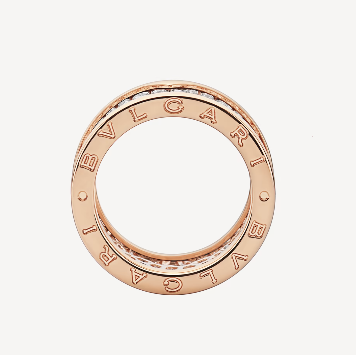 [Perla Lux]ZERO 1 WITH PAVED DIAMONDS ON THE SPIRAL RING