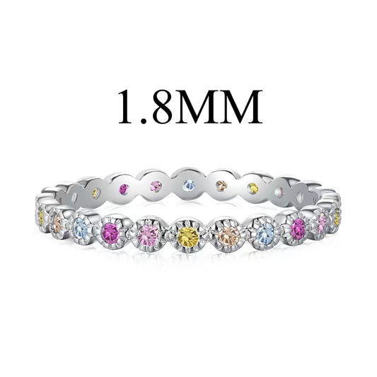 [Perla Lux]Unique Scintillating Round Cut Daily Ring