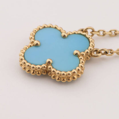 [Perla Lux]CLOVER 15MM VINTAGE TURQUOISE NECKLACE