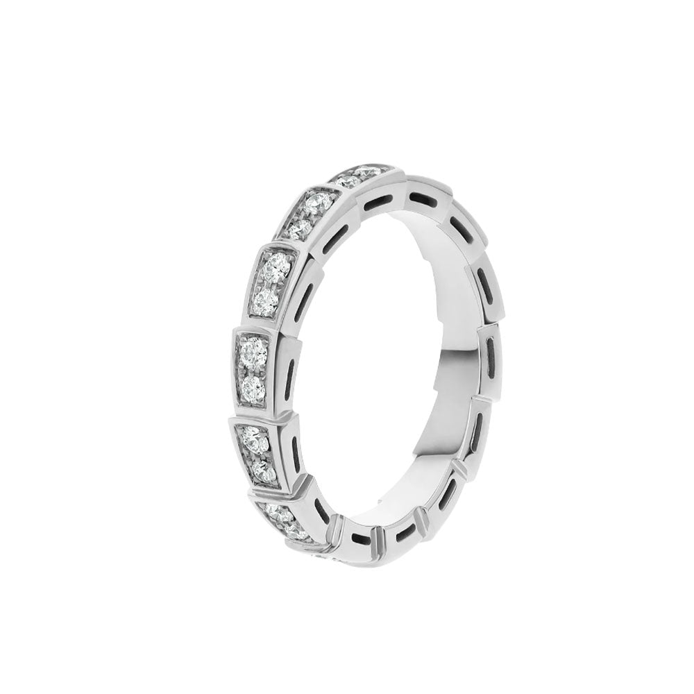 [Perla Lux]SERPENTI RING SILVER DIAMOND PAVED 3MM