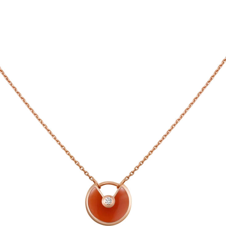 [Perla Lux]AMULETTE GOLD CARNELIAN ONYX NECKLACE