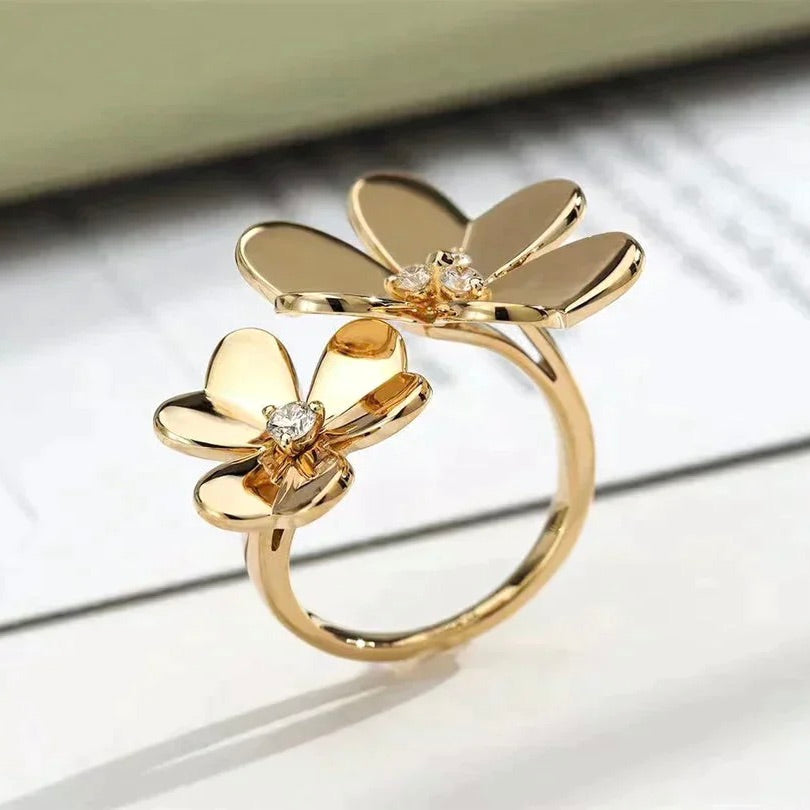 [Perla Lux]CLOVER COMOS GOLD DIAMOND RING
