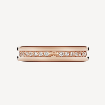 [Perla Lux]ZERO 1 ONE-BAND PAVED DIAMONDS ON THE SPIRAL RING