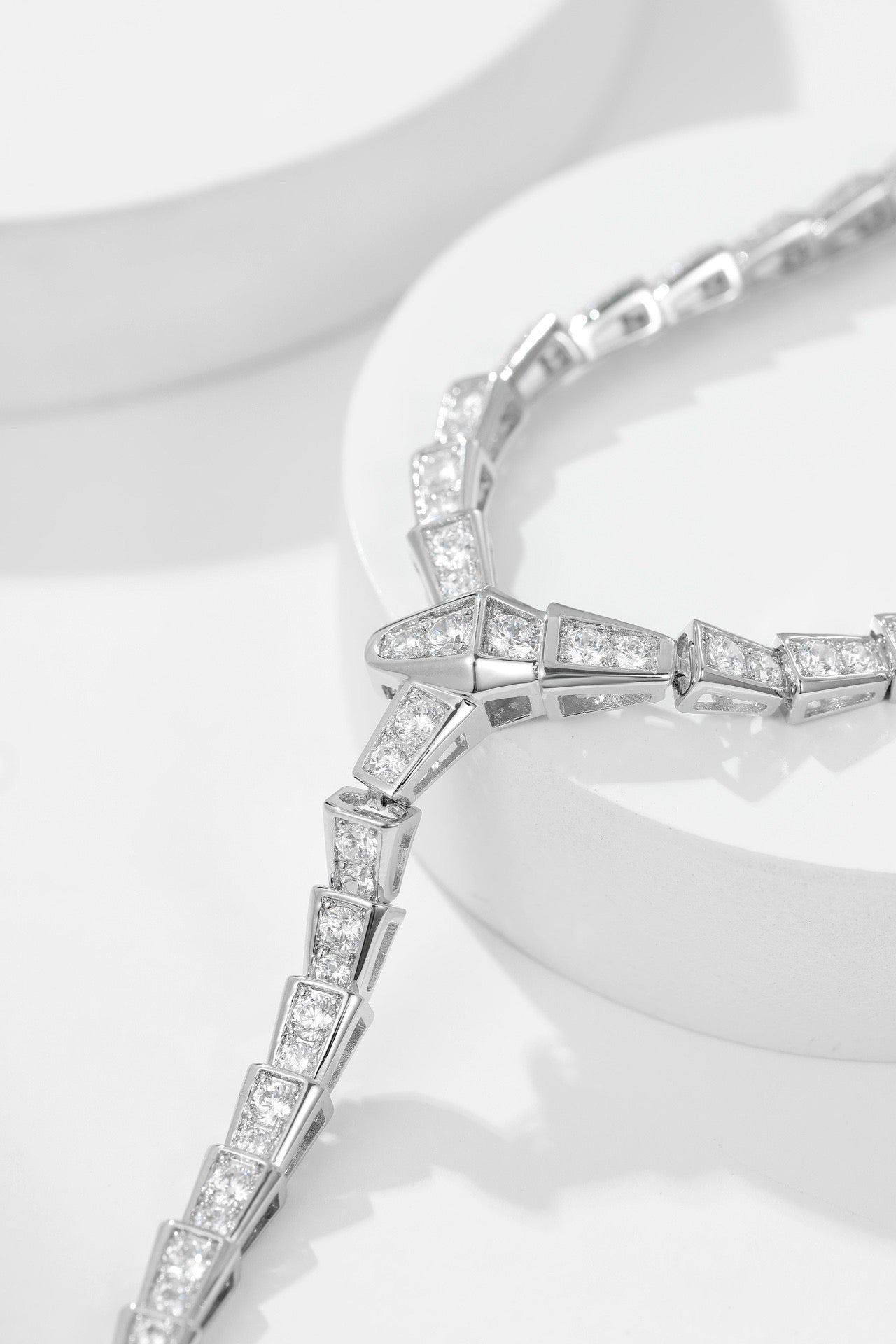 [Perla Lux]SERPENTI NECKLACE SILVER DIAMOND