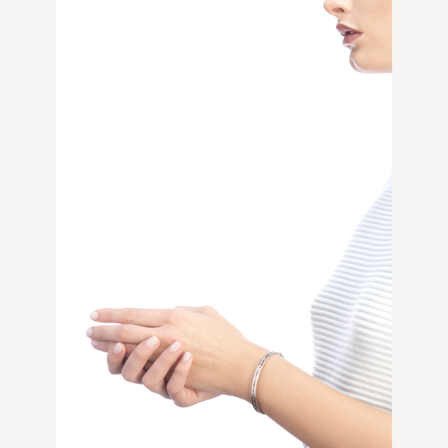 [Perla Lux]ZERO 1 SPIRAL LOGO SILVER BRACELET