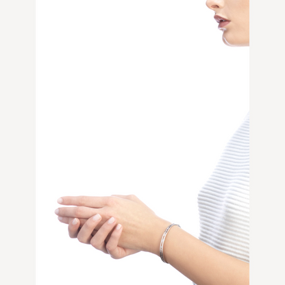 [Perla Lux]ZERO 1 SPIRAL LOGO SILVER BRACELET