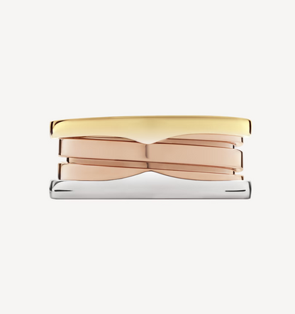[Perla Lux]ZERO 1 THREE-BAND ROSE WHITE AND YELLOW RING