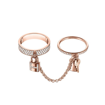 [Perla Lux]HM KELLY CLOCHETTE DOUBLE RING IN  WITH DIAMONDS