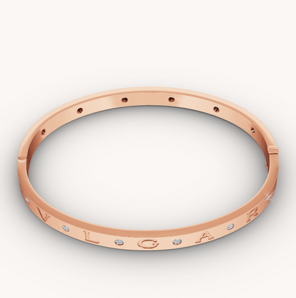 [Perla Lux]ZERO 1 PINK GOLD 12 DIAMONDS BRACELET
