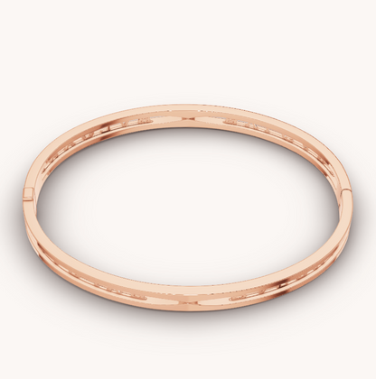 [Perla Lux]ZERO 1 SPIRAL LOGO PINK GOLD BRACELET
