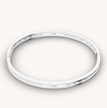 [Perla Lux]ZERO 1 SPIRAL LOGO SILVER BRACELET