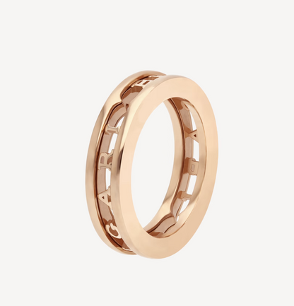 [Perla Lux]ZERO 1 ONE-BAND WITH OPENWORK LOGO SPIRAL RING