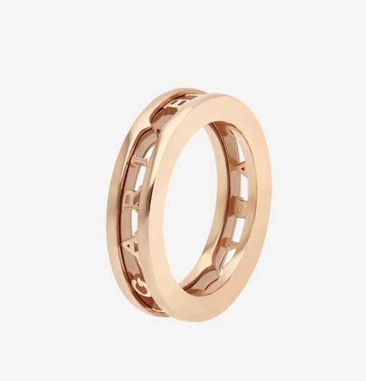 [Perla Lux]ZERO 1 ONE-BAND WITH OPENWORK LOGO SPIRAL RING