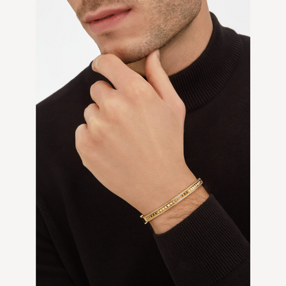 [Perla Lux]ZERO 1 SPIRAL AND PAVED DIAMOND GOLD BRACELET