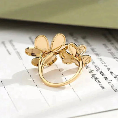 [Perla Lux]CLOVER COMOS GOLD DIAMOND RING
