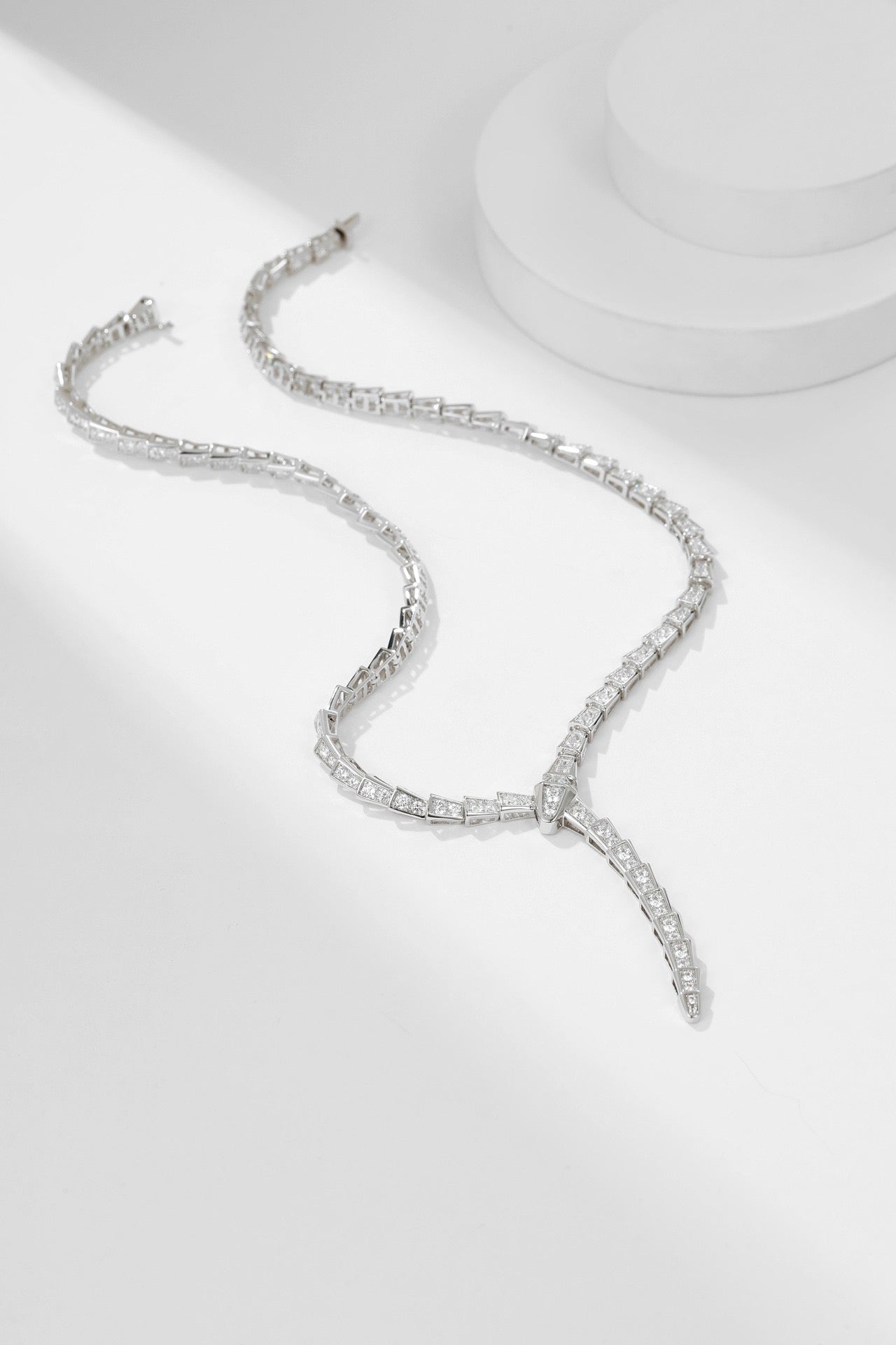 [Perla Lux]SERPENTI NECKLACE SILVER DIAMOND
