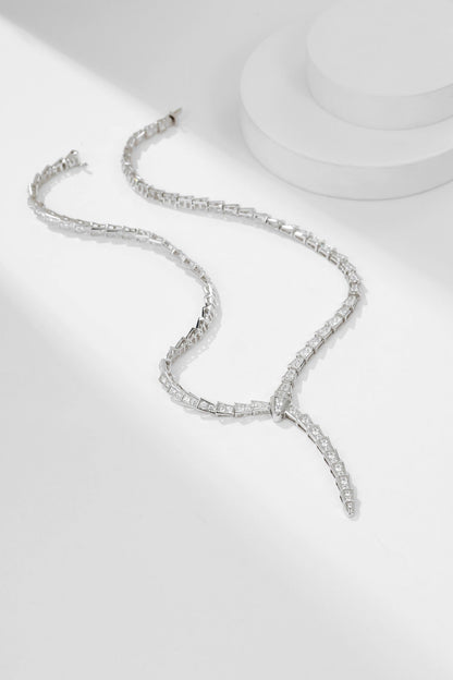 [Perla Lux]SERPENTI NECKLACE SILVER DIAMOND