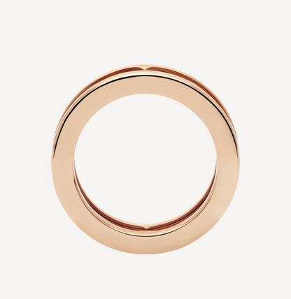 [Perla Lux]ZERO 1 ONE-BAND WITH OPENWORK LOGO SPIRAL RING