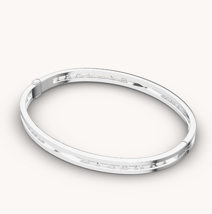 [Perla Lux]ZERO 1 SPIRAL LOGO SILVER BRACELET