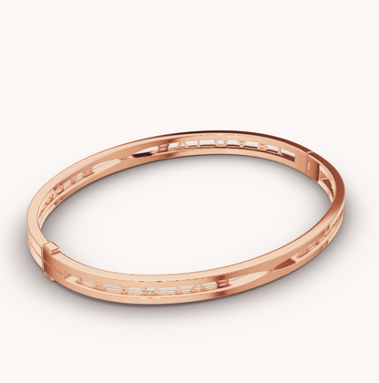 [Perla Lux]ZERO 1 SPIRAL LOGO PINK GOLD BRACELET