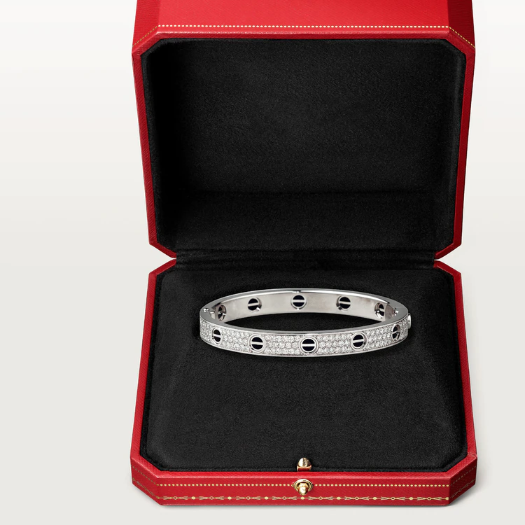 [Perla Lux]LOVE BRACELET 6.1MM DIAMOND-PAVED CERAMIC