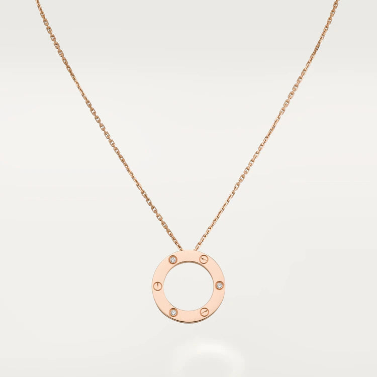 [Perla Lux]LOVE NECKLACE 16MM 3 DIAMONDS