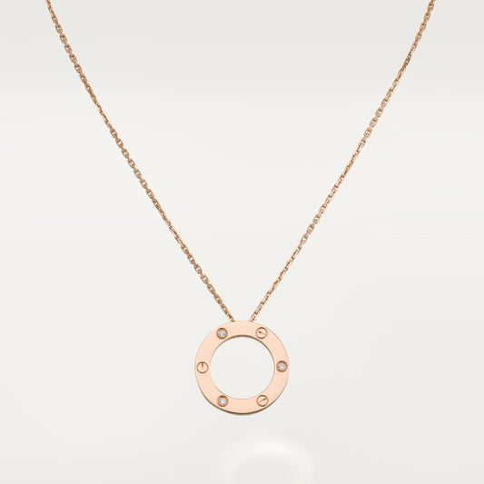 [Perla Lux]LOVE NECKLACE 16MM 3 DIAMONDS