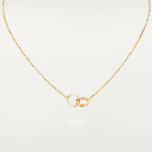 [Perla Lux]LOVE NECKLACE DOUBLE RING GOLD