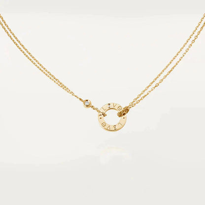 [Perla Lux]LOVE NECKLACE 16MM 2 DIAMONDS