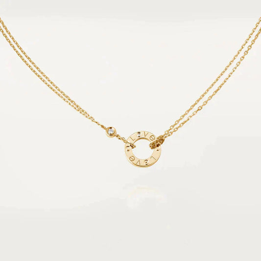 [Perla Lux]LOVE NECKLACE 16MM 2 DIAMONDS