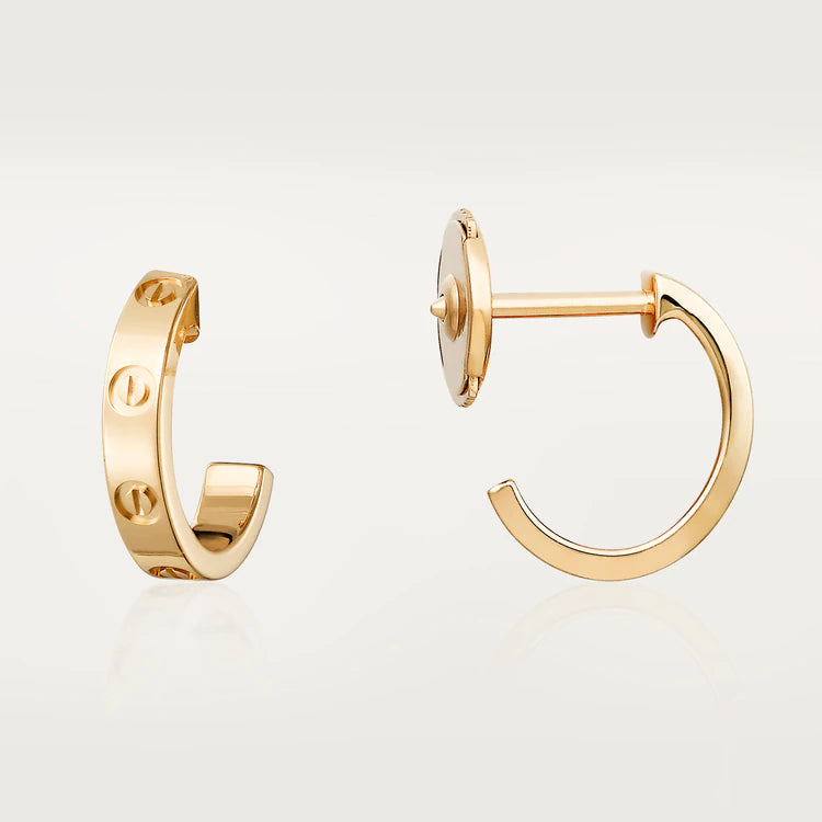 [Perla Lux]LOVE EARRINGS 2.65MM PINK GOLD