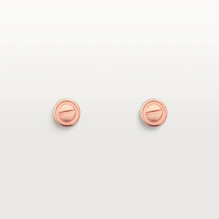 [Perla Lux]LOVE EARRINGS PINK GOLD 10MM