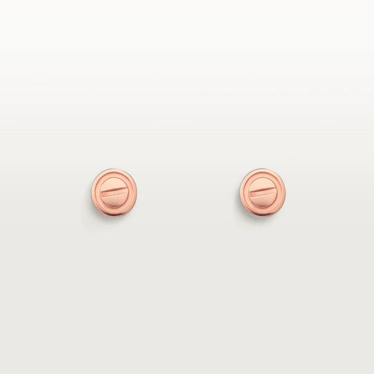 [Perla Lux]LOVE EARRINGS PINK GOLD 10MM