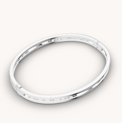 [Perla Lux]ZERO 1 SPIRAL LOGO SILVER BRACELET