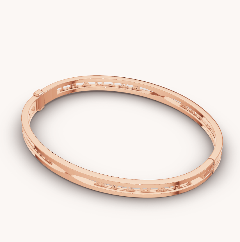 [Perla Lux]ZERO 1 SPIRAL LOGO PINK GOLD BRACELET