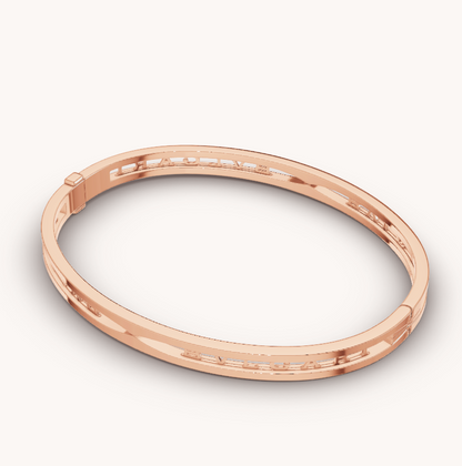 [Perla Lux]ZERO 1 SPIRAL LOGO PINK GOLD BRACELET