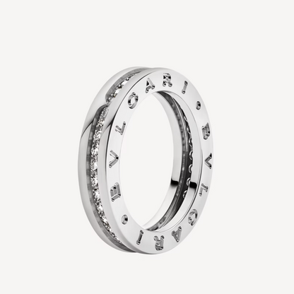 [Perla Lux]ZERO 1 ONE-BAND PAVED DIAMONDS ON THE SPIRAL RING