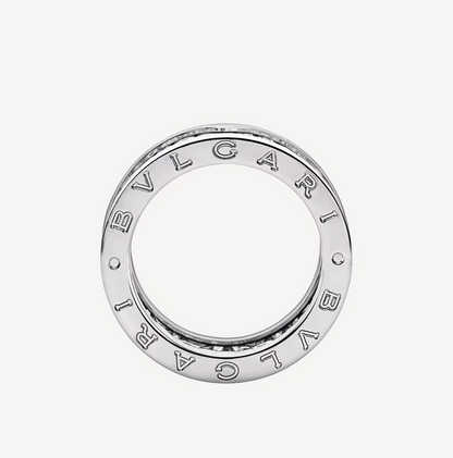 [Perla Lux]ZERO 1 WITH PAVED DIAMONDS ON THE SPIRAL RING