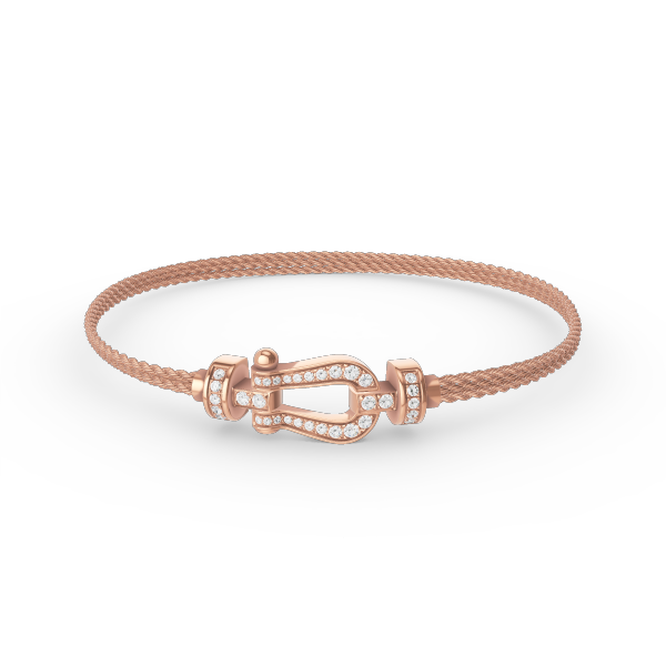 [Perla Lux]FORCE SMALL HORSESHOE  DIAMOND CHAIN ROPE BRACELET