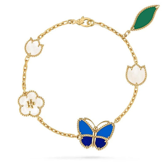 [Perla Lux]LUCKY SPRING BUTTERFLY 5 MOTIF BRACELET