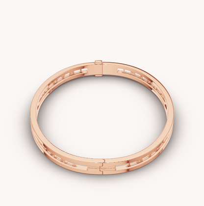[Perla Lux]ZERO 1 SPIRAL LOGO PINK GOLD BRACELET